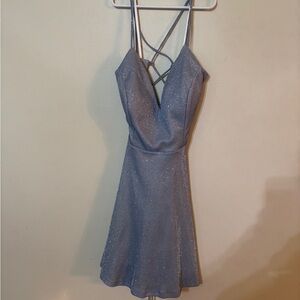 Sparkling Blue Mini Dress